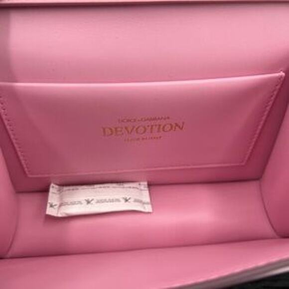 Women's Dolce & Gabanna pink leather top handle bejeweled bag made in Italy - Picture 7 of 16